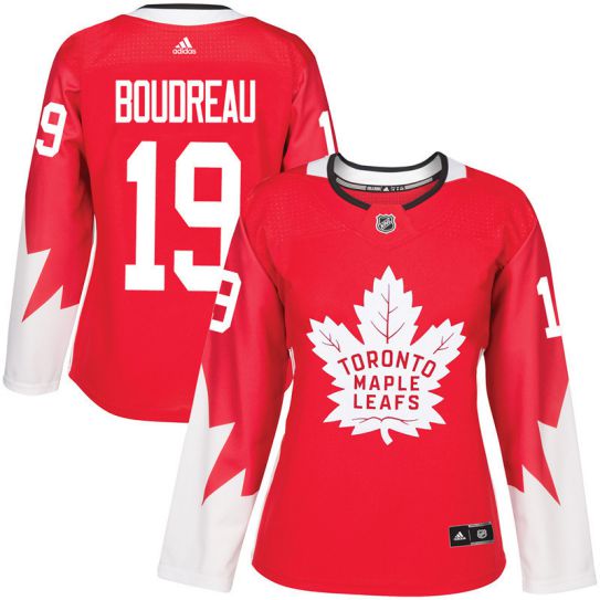 2017 NHL Toronto Maple Leafs women #19 Bruce Boudreau red jersey